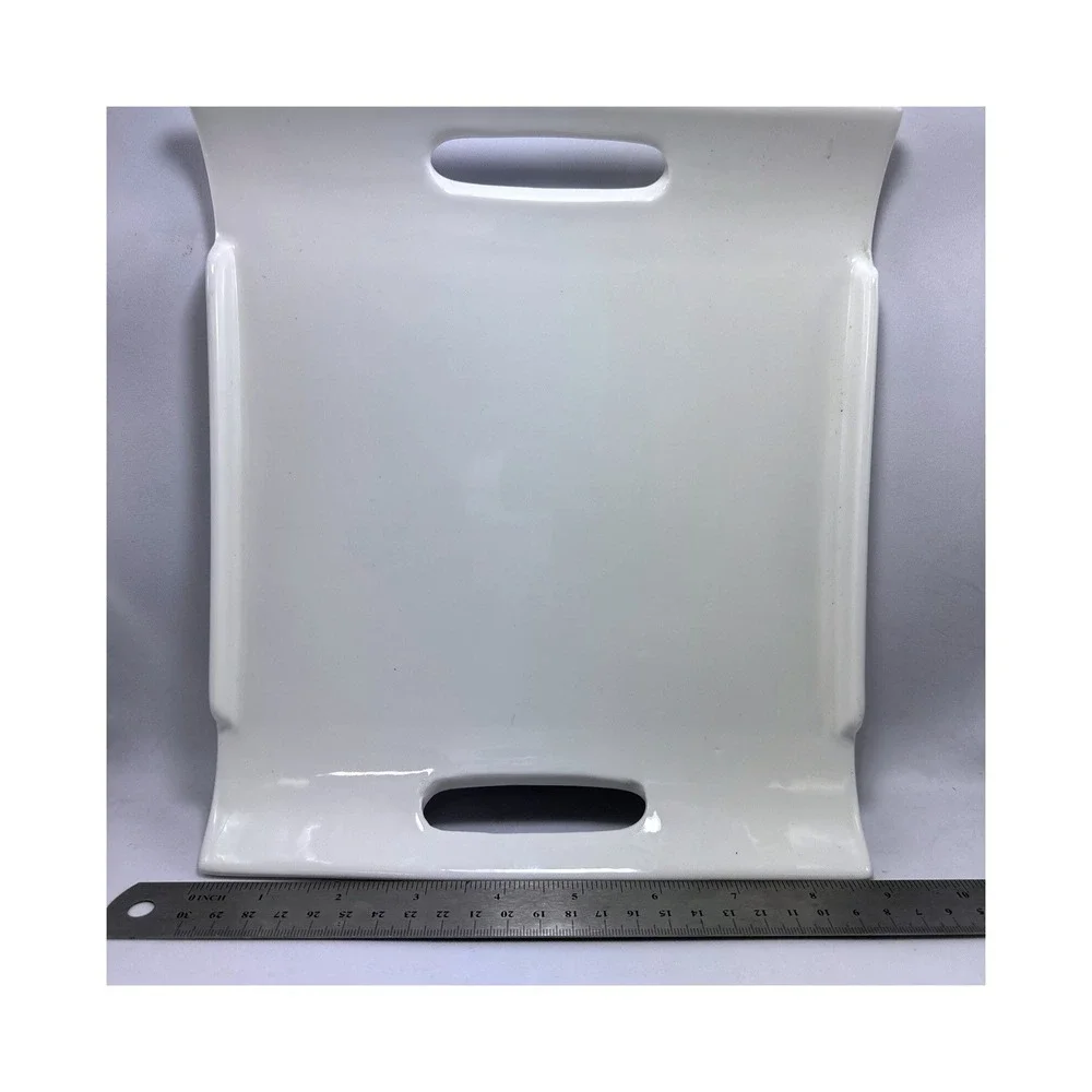 Strawberry Street 10 White Ceramic Serving Tray Handles MicrowaveDishwasher Safe